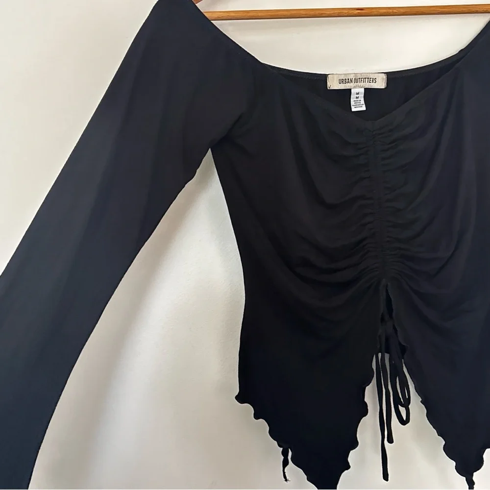Urban Outfitters Cinched Ruched Cropped Top Medium A48 - Picture 15 of 16
